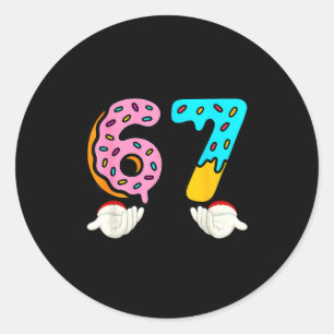 6-7 Meme Shirts 67 Christmas Brain Rot Funny Boys Classic Round Sticker