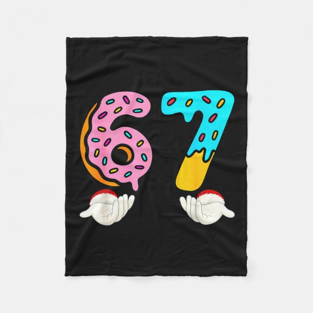 6-7 Meme Shirts 67 Christmas Brain Rot Funny Boys  Fleece Blanket (Front)