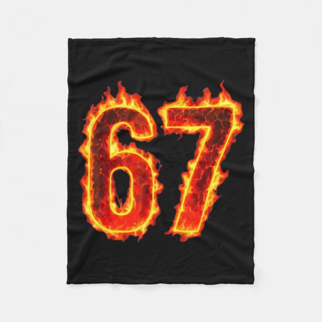 6 7 Meme Six Seven 67 Hands Meme Funny Men Women K Fleece Blanket (Front)