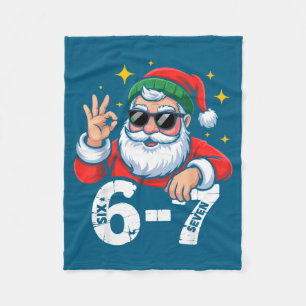 6 7 Meme Six Seven Christmas Gen Z Alpha Teen Boys Fleece Blanket