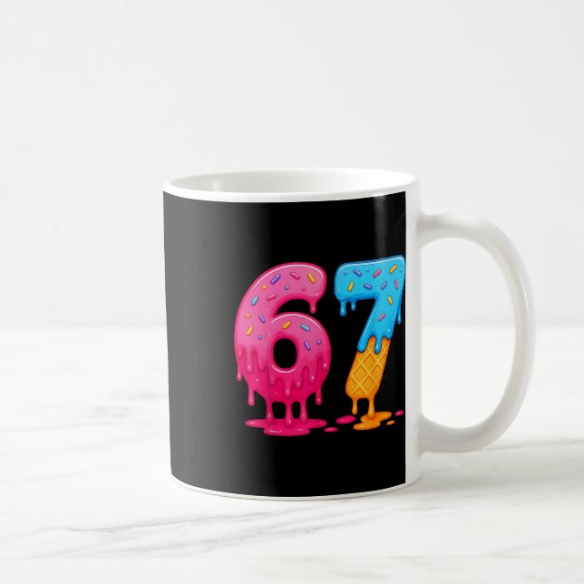 6 7 Meme Six Seven Ice Cream Drip  Coffee Mug (Right)