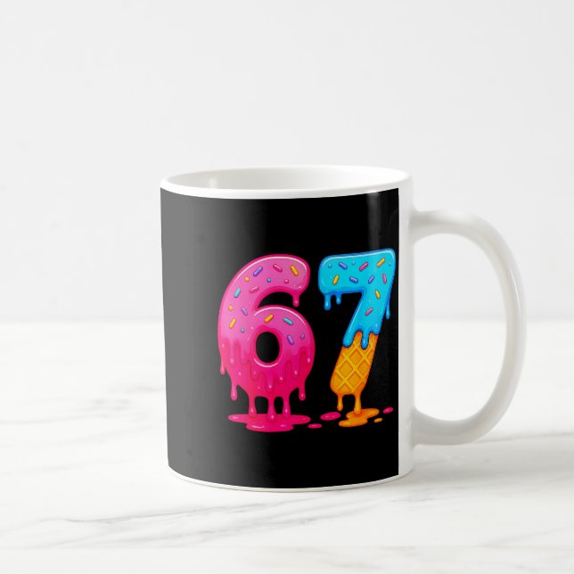 6 7 Meme Six Seven Ice Cream Drip  Coffee Mug (Right)