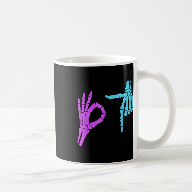 6 7 Meme Skeleton Hands 67  Coffee Mug (Right)