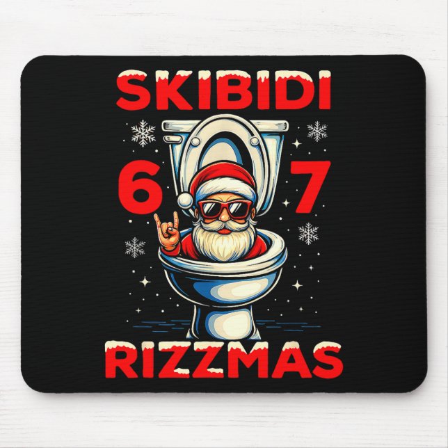 6-7 Meme Slang Christmas Nice Naughty 67 Funny  Mouse Pad (Front)