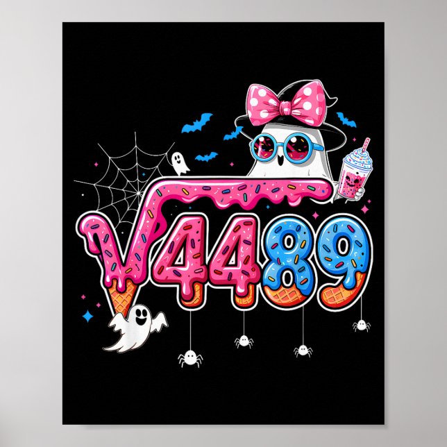 6 7 Meme Square Root 4489 Slang Math Teacher Hallo Poster (Front)