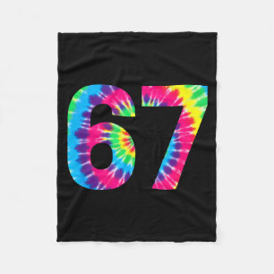 6-7 Meme Tie Dye Cool Six-seven Funny 67 Gen Z Alp Fleece Blanket