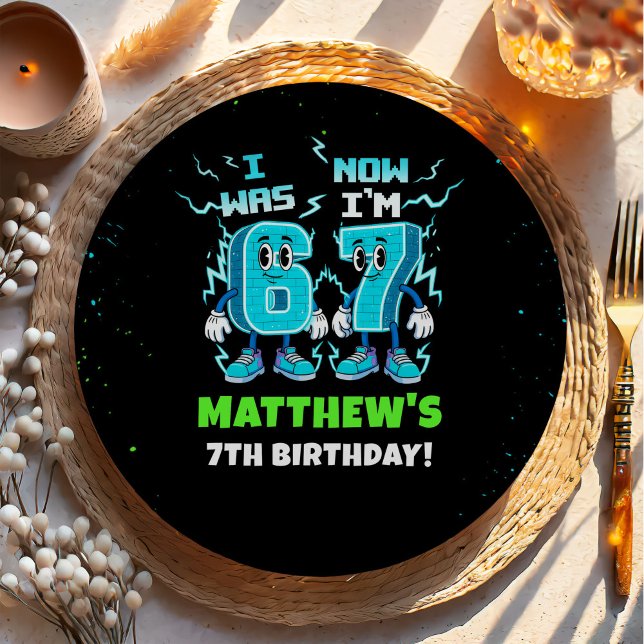 6 7 Meme Trend Six Seven Birthday Party Paper Plate (Creator Uploaded)