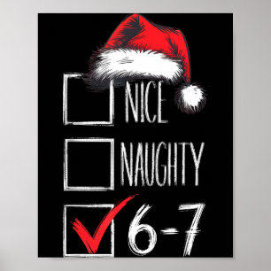 6-7 Nice Naughty 67 Christmas Poster