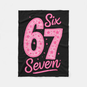 6 7 Number 67 Nk Six Seven Meme Slang Womens Girls Fleece Blanket