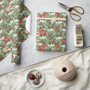 6-7 Reindeer Squad Christmas Wrapping Paper
