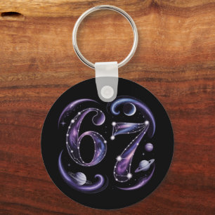 6 7 Six Seven Cosmic Astrology Gen Z Alpha Meme Key Ring