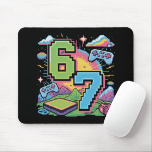 6 7 Six Seven Gaming Gen Z Alpha Meme Slang  Mouse Pad