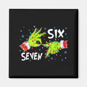 6 7 Six Seven Gen Z Alpha Meme Slang Holiday Merry Magnet