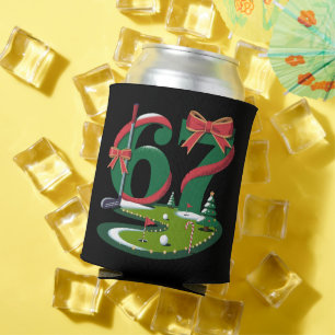6 7 Six Seven Golf Gen Z Alpha Meme Xmas Golfing Can Cooler