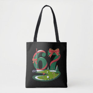 6 7 Six Seven Golf Gen Z Alpha Meme Xmas Golfing Tote Bag
