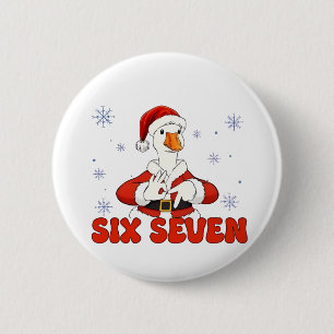 6 7 Six Seven Hand Gen Z Alpha Goose Christmas Cm Round Badge
