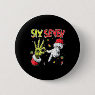 6 7 Six Seven Hand Gen Z Alpha Meme Slang Xmas Chr Cm Round Badge