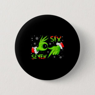 6 7 Six Seven Hand Gen Z Alpha Meme Slang Xmas Chr Cm Round Badge