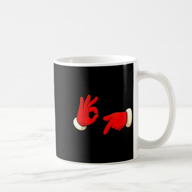 6 7 Six Seven Hand Gen Z Alpha Meme Slang Xmas Chr Coffee Mug (Right)