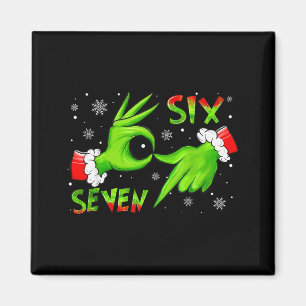 6 7 Six Seven Hand Gen Z Alpha Meme Slang Xmas Chr Magnet