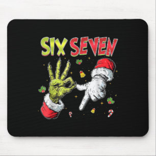 6 7 Six Seven Hand Gen Z Alpha Meme Slang Xmas Chr Mouse Pad