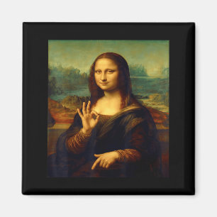 6 7 Six Seven Meme 67 Funny Mona Lisa Funny Clic A Magnet