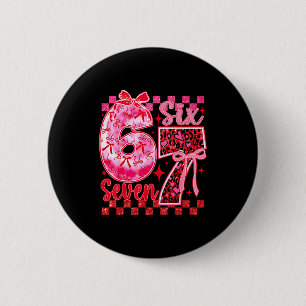 6 7 Six Seven Meme Coquette Bow Leopard Heart Vale Cm Round Badge