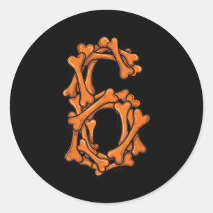 6 7 Six Seven Meme Couple Matching Halloween Costu Classic Round Sticker