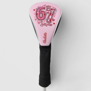 6 7 Six Seven Meme Trend Girls Pink Name Golf Head Cover