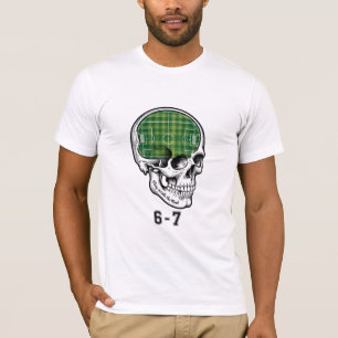 6-7 Soccer Mind Skull Design Tee - Football Skull 