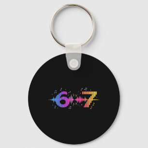 6 7 Soundwave Meme Design Music Rhythm Transition Key Ring