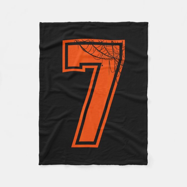6 7 Spider Web Funny Halloween Costume Tee  Fleece Blanket (Front)