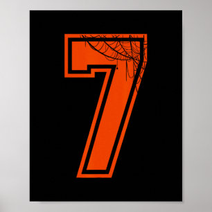 6 7 Spider Web Funny Halloween Costume Tee Poster