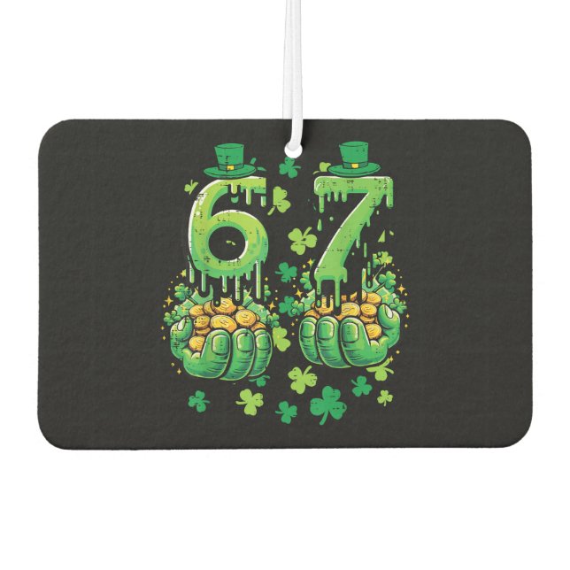 6 7 St Patricks Day Car Air Freshener (Front)