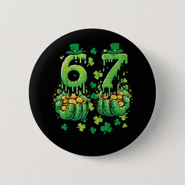 6 7 St Patricks Day Cm Round Badge (Front)