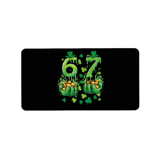 6 7 St Patricks Day Label (Front)