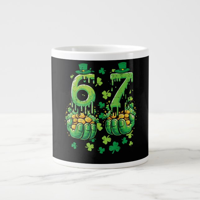 6 7 St Patricks Day Large Coffee Mug (Front)