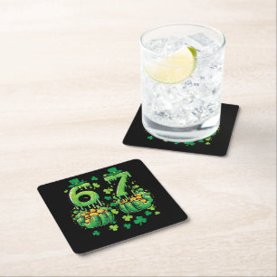 6 7 St Patricks Day Square Paper Coaster
