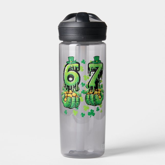 6 7 St Patricks Day Water Bottle (Front)