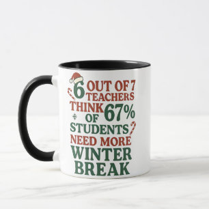 6 7 Teacher Six Seven 67 Santa Gen Alpha Mug