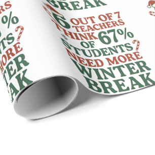 6 7 Teacher Six Seven 67 Santa Gen Alpha Wrapping Paper