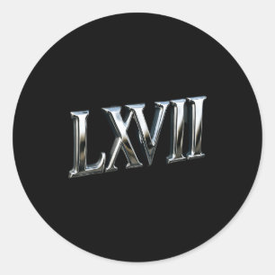 6-7 Trends S Six-seven Car Badge Effect S Roman Nu Classic Round Sticker