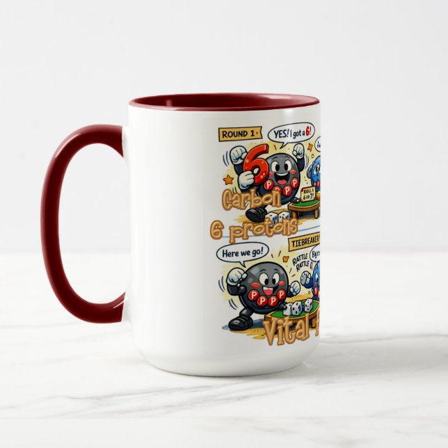 6’7” Vital for Survival Chemistry Elements   Mug (Left)