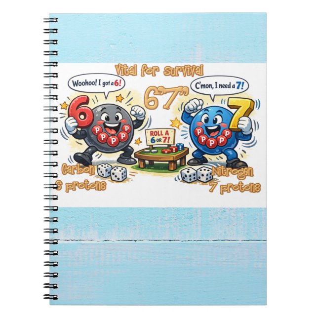 6’7” Vital for Survival Chemistry Elements   Notebook (Front)