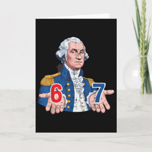 6 7 Washington Funny 67 Costume Meme Six Seven Kid Card
