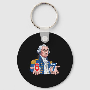 6 7 Washington Funny 67 Costume Meme Six Seven Kid Key Ring