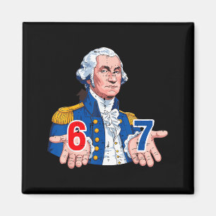 6 7 Washington Funny 67 Costume Meme Six Seven Kid Magnet