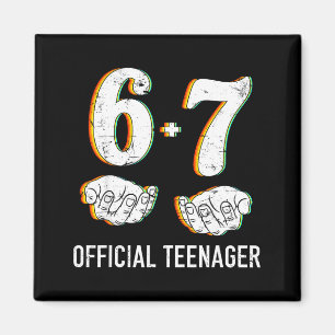 6+7 Year Old Boys Girls Teenager 13th Birthday Fun Magnet