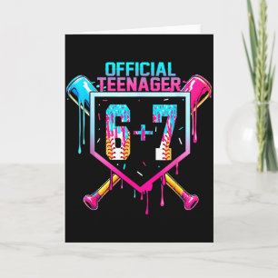 6+7 Year Old #official Teenager 13th Birthday Base Card