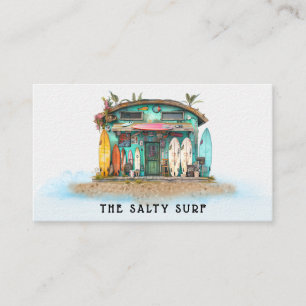 *~*  6 AP13 Whimsical Sea Beach Coastal Surfboard Business Card